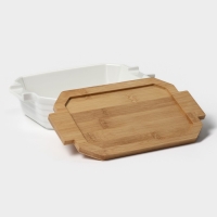 Форма для выпечки из жаропрочной керамики BellaTenero, 1000 мл, 25,6&times;14,9&times;6,2 см, цвет белый