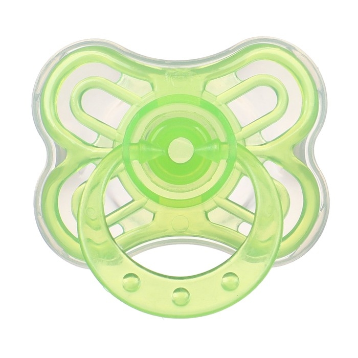 Соска - пустышка силиконовая классическая, от 6 мес., с колпачком + держатель «Зайка», цвет зеленый Соска - пустышка силиконовая классическая, от 6 мес., с колпачком + держатель «Зайка», цвет зеленый