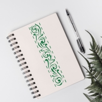 Трафарет бордюрный пластик "Завитки" 60х12 см Трафарет бордюрный пластик "Завитки" 60х12 см