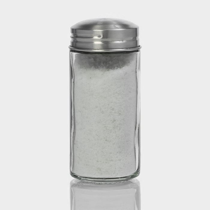 Банка стеклянная для хранения сыпучих продуктов &laquo;Блеск&raquo;, 100 мл, 4,3&times;9,5 см, с металлической крышкой