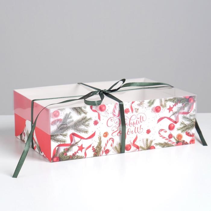 Коробка для капкейка &laquo;С Новым годом!&raquo;, 23 х 16 х 7.5 см, Новый год