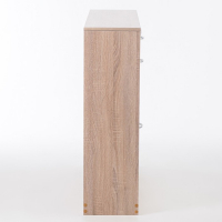 Обувница с дверью, 1060х280х960, Дуб сонома/Белый