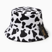 Панама женская двусторонняя MINAKU цвет белый/чёрный, размер 58