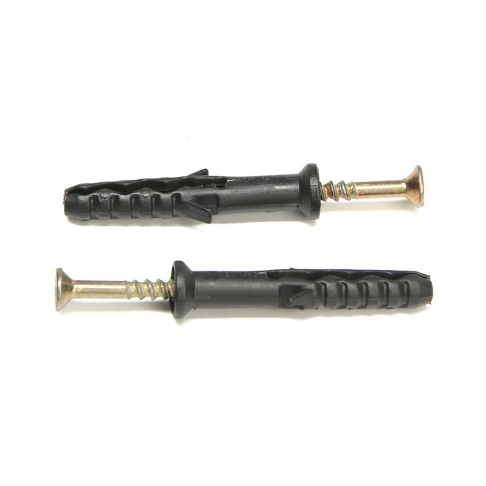 Дюбель-гвоздь Дюбель-гвоздь "Стройбат", полипропиленовый, потайная манжета, 6x40 мм, 200 шт