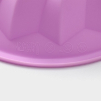 Форма для выпечки Доляна &laquo;Немецкий кекс. Заварное&raquo;, силикон, 21,5&times;5 см, цвет розовый