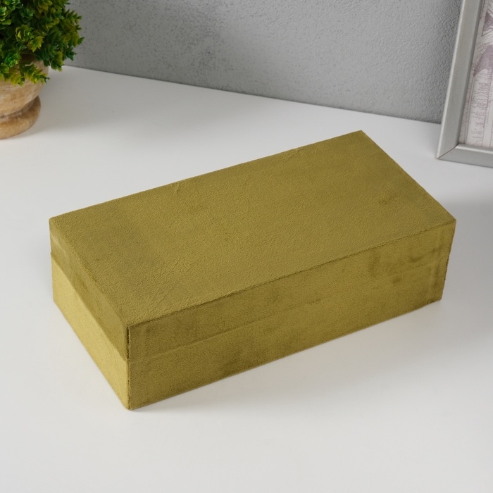 Шкатулка текстиль Шкатулка текстиль "Ядро" зелёная 12х25х7,8 см