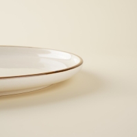 Набор тарелок фарфоровых SL Home &laquo;Леггеро&raquo;, d=18 см, цвет бежевый