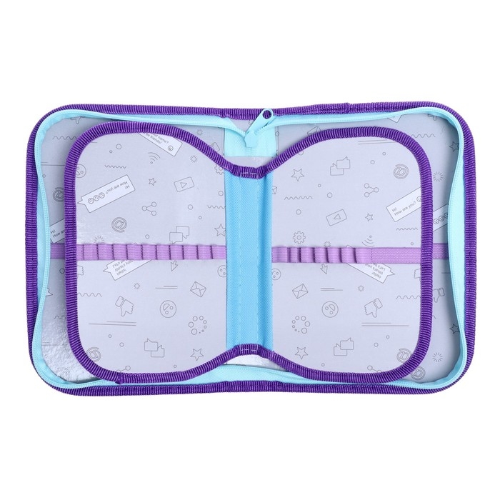 Пенал 3 секции, вкладка внутри, 140 х 210 х 40 мм, тканевый, Calligrata TOP Block Пенал 3 секции, вкладка внутри, 140 х 210 х 40 мм, тканевый, Calligrata TOP Block "Лисичка"