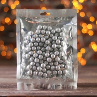 Фигурка для поделок и декора &laquo;Шар&raquo;, набор 100 шт., размер 1 шт. 0,4-0,7 см, цвет серебро