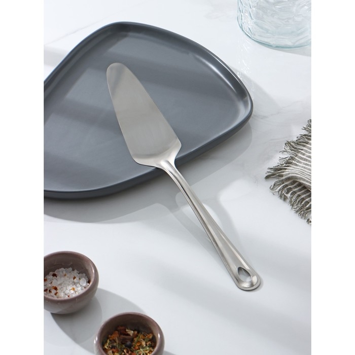 Лопатка из нержавеющей стали Доляна &laquo;Виктория&raquo;, длина 28,5 см, цвет серебряный