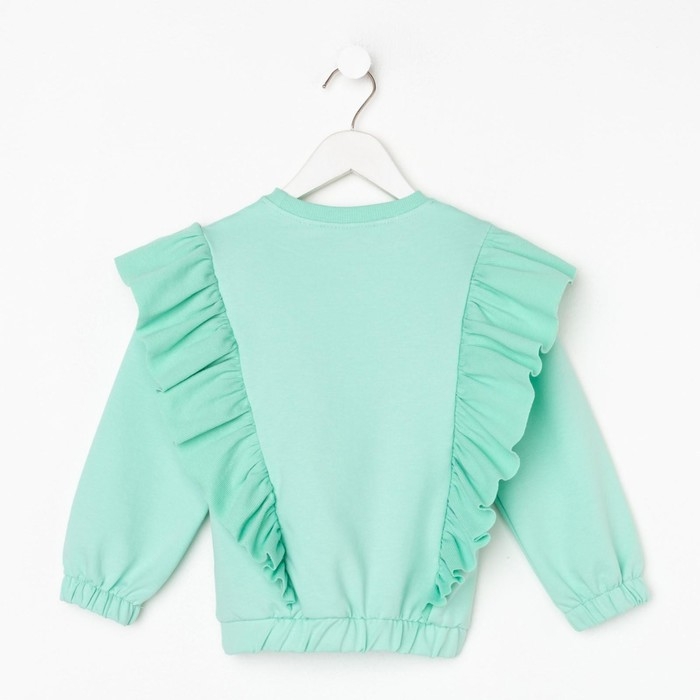 Свитшот для девочки KAFTAN "Basic line" размер 30 (98-104), цвет мята