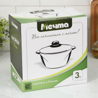 Кастрюля &laquo;Гранит Brown&raquo;, 3 л, d=24 см, h=19.5 см, антипригарное покрытие, цвет коричневый