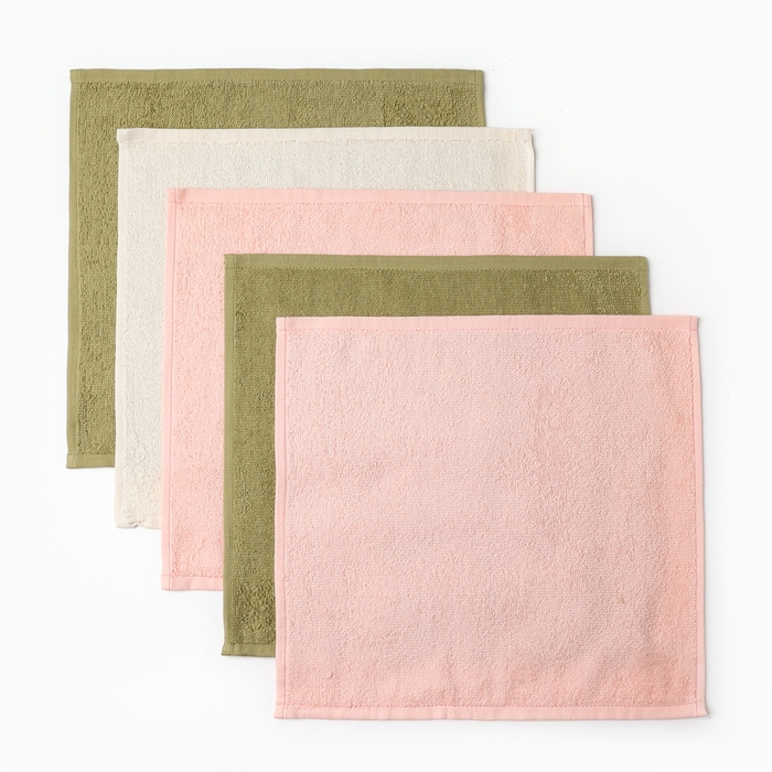 Набор махровых салфеток Botanic 30х30 см -5шт, 100% хл, 340гр/м2 Набор махровых салфеток Botanic 30х30 см -5шт, 100% хл, 340гр/м2