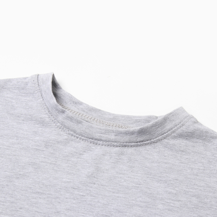 Футболка детская MINAKU: Basic Line KIDS, цвет серый меланж, рост 158 см
