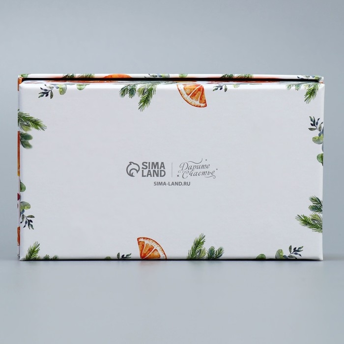 Набор подарочных коробок 10 в 1 &laquo;Новогодняя акварель&raquo;, 12 х 7 х 4 - 32.5 х 20 х 12.5 см, Новый год