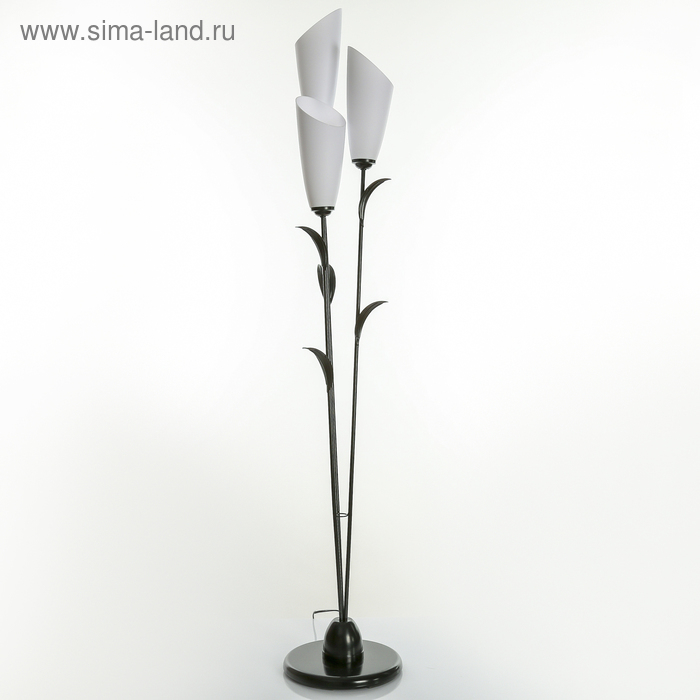 Торшер Торшер "Лепесток" 3x15Вт E27 черный 28х28х153 см.