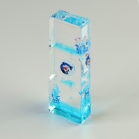 Гелевые часы, антистресс, 15 х 5.5 х 2.5 см, синие