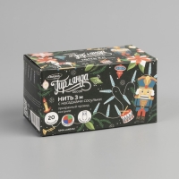 Гирлянда «Нить» 3 м с насадками «Сосульки 7,5 см», IP20, прозрачная нить, 20 LED, свечение мульти (RG/RB), мигание, USB Гирлянда «Нить» 3 м с насадками «Сосульки 7,5 см», IP20, прозрачная нить, 20 LED, свечение мульти (RG/RB), мигание, USB