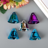 Набор декора для творчества "Колокольчики цветные" d=2,6 см набор 5 шт Набор декора для творчества "Колокольчики цветные" d=2,6 см набор 5 шт