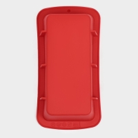 Форма для выпечки Доляна &laquo;Хлеб&raquo;, силикон, 16,5&times;8,3&times;5,3 см, внутр.размер 14,5&times;6,3&times;5,3 см, цвет красный