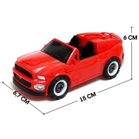 Конструктор винтовой &laquo;Кабриолет&raquo;, 2 в 1 робот-машина