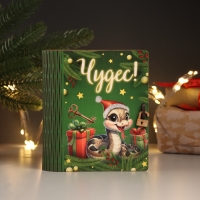Новогодняя шкатулка-книга "Чудес" 14х12х5 см