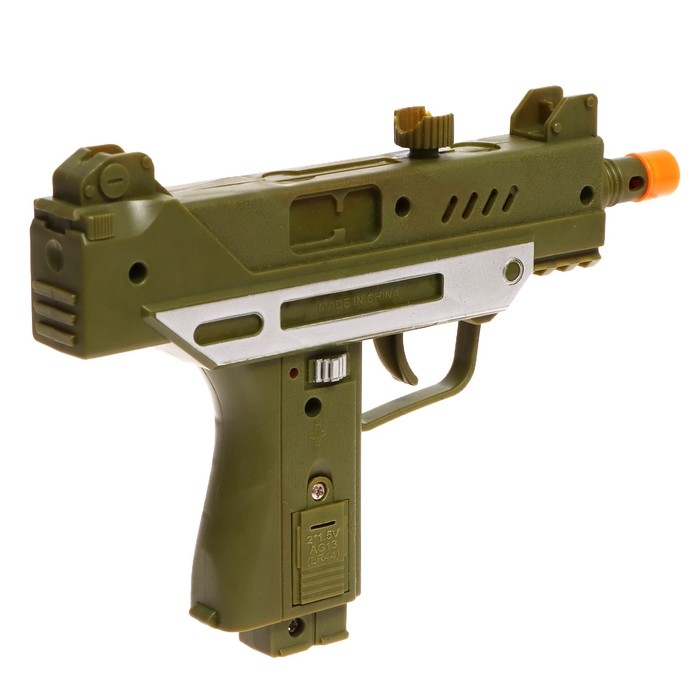 Автомат &laquo;УЗИ&raquo;, световые и звуковые эффекты, работает от батареек, МИКС