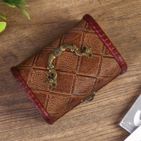 Шкатулка дерево сундучок с ручкой "Ромбы" 9,4х13,8х9,7 см, МИКС