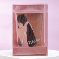 Стакан керамический с силиконовой крышкой &laquo;Твой стиль&raquo;, 300 мл, цвет коричневый