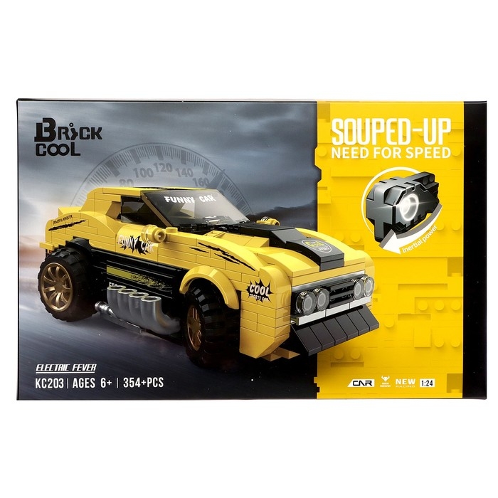 Конструктор Гонка «Шершень», инерционный механизм, 354 детали Конструктор Гонка «Шершень», инерционный механизм, 354 детали