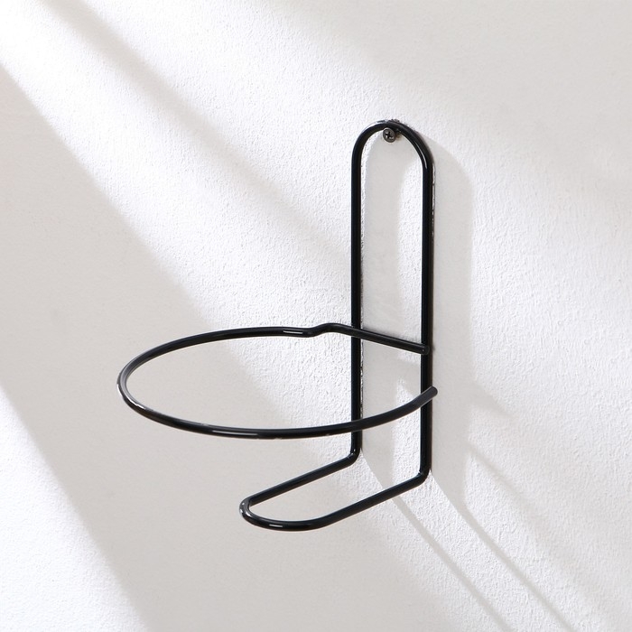 Подвес для кашпо настенный &laquo;Одиночка&raquo;, d = 16 см, чёрный