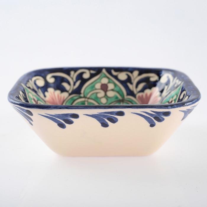 Салатница Риштанская Керамика Салатница Риштанская Керамика "Цветы", 14 см, микс