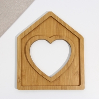Менажница деревянная сборная &laquo;Дом&raquo;, 24 х 20.6 см