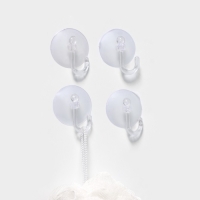 Крючки на вакуумной присоске Доляна &laquo;Классика&raquo;, 4 шт