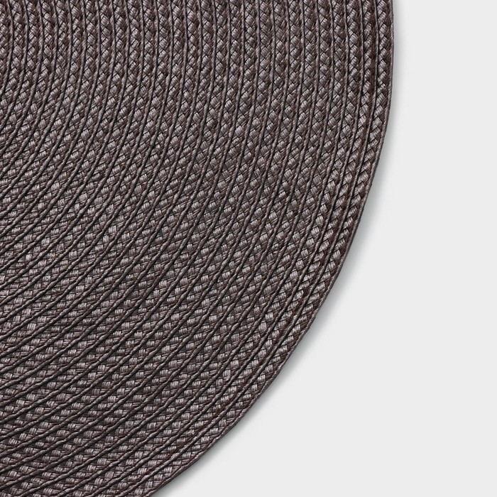 Набор салфеток сервировочных на стол Доляна «Лофт», 4 шт, d=38 см, цвет коричневый Набор салфеток сервировочных на стол Доляна «Лофт», 4 шт, d=38 см, цвет коричневый