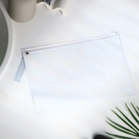 Косметичка с застёжкой зип-лок, цвет прозрачный/зелёный Косметичка с застёжкой зип-лок, цвет прозрачный/зелёный