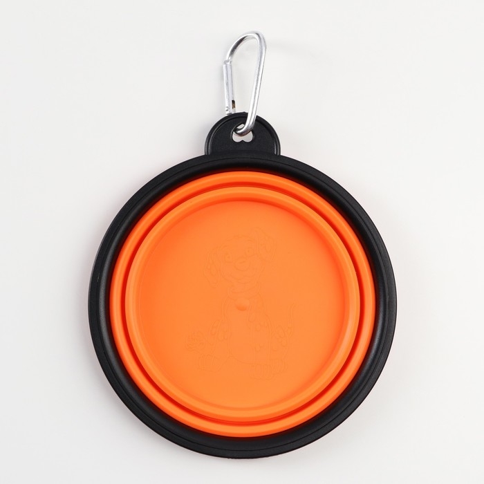 Миска силиконовая, складная, 350 мл, 13 см, оранжевая Миска силиконовая, складная, 350 мл, 13 см, оранжевая