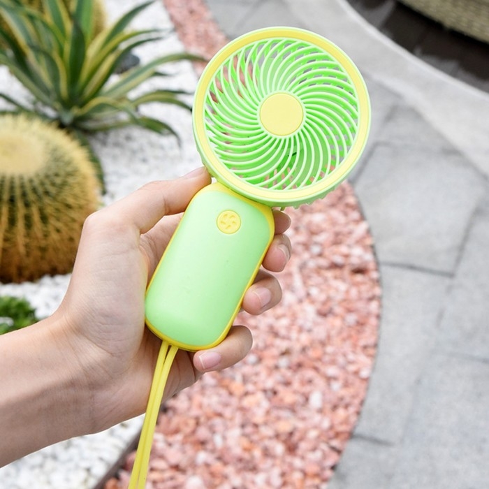 Портативный вентилятор YM88151, 250 мАч, 1 режим, кабель для зарядки, зелёный Портативный вентилятор YM88151, 250 мАч, 1 режим, кабель для зарядки, зелёный
