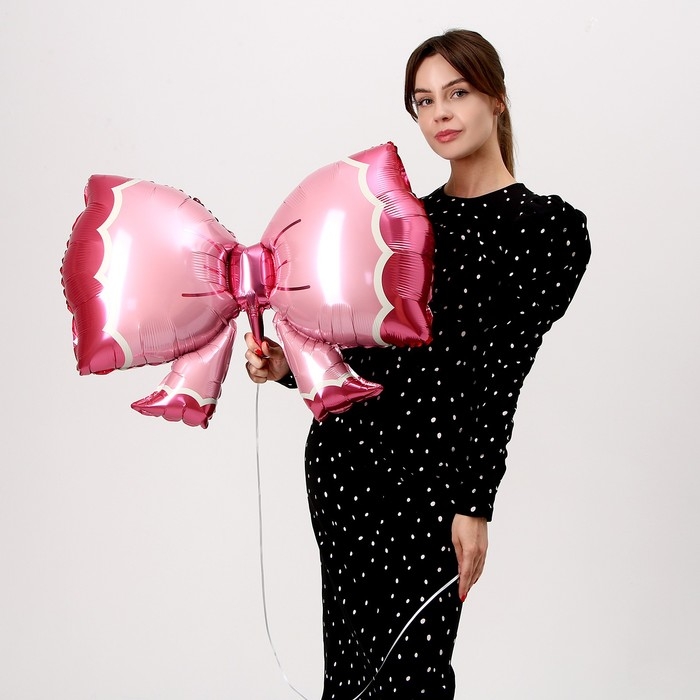 Шар фольгированный 36 Шар фольгированный 36" «Бант розовый»