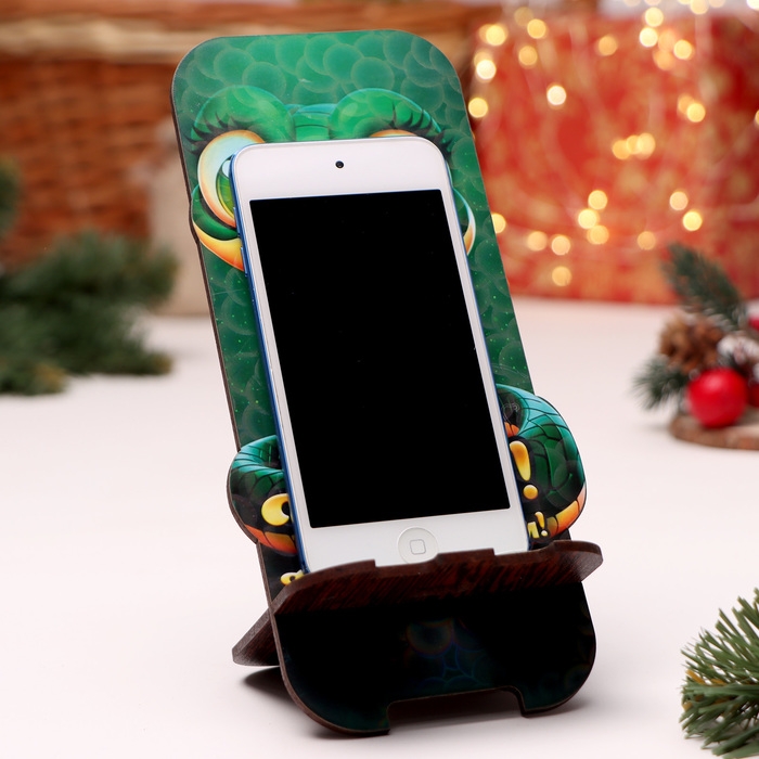 Подставка под телефон Подставка под телефон "Змея 2025.Удачи", 19 х 8см