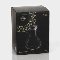 Декантер стеклянный с металлической крышкой Magistro «Богема», 1,5 л, 15,5×20,5 см Декантер стеклянный с металлической крышкой Magistro «Богема», 1,5 л, 15,5×20,5 см