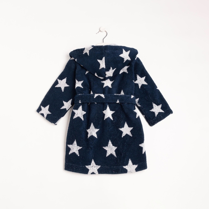 Халат махровый детский Крошка Я «Звездочки» размер 28, цвет синий, 100% хлопок 360 г/м2 Халат махровый детский Крошка Я «Звездочки» размер 28, цвет синий, 100% хлопок 360 г/м2