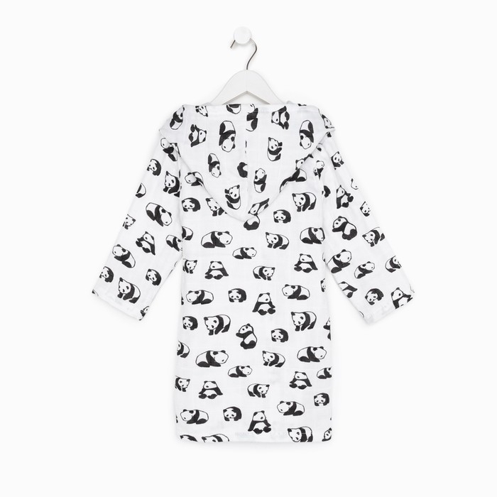Халат детский муслиновый LoveLife &laquo;Панды&raquo; (3 года, рост 98-104 см) 100% хлопок, 235 гр/м2
