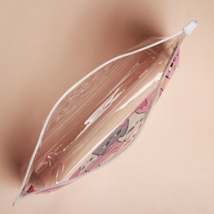 Косметичка из прозрачного PVC 21 х2 х14 см &laquo;Котики&raquo;