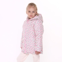 Куртка для девочки, цвет молочный/краски, рост 92-98 см