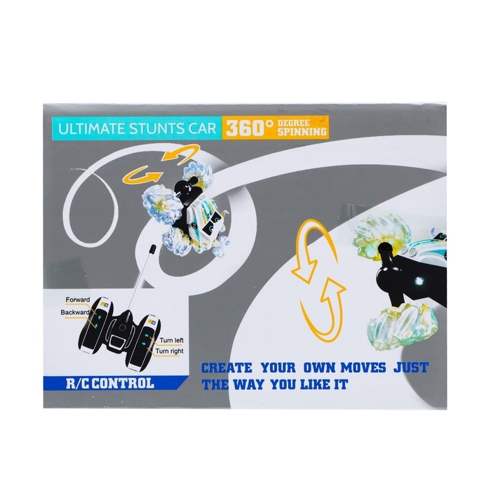 Машина-перевёртыш радиоуправляемая «Трюкач», работает от батареек, свет, цвет синий Машина-перевёртыш радиоуправляемая «Трюкач», работает от батареек, свет, цвет синий
