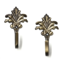 Крючок для штор KS010, однорожковый, цвет бронза Крючок для штор KS010, однорожковый, цвет бронза