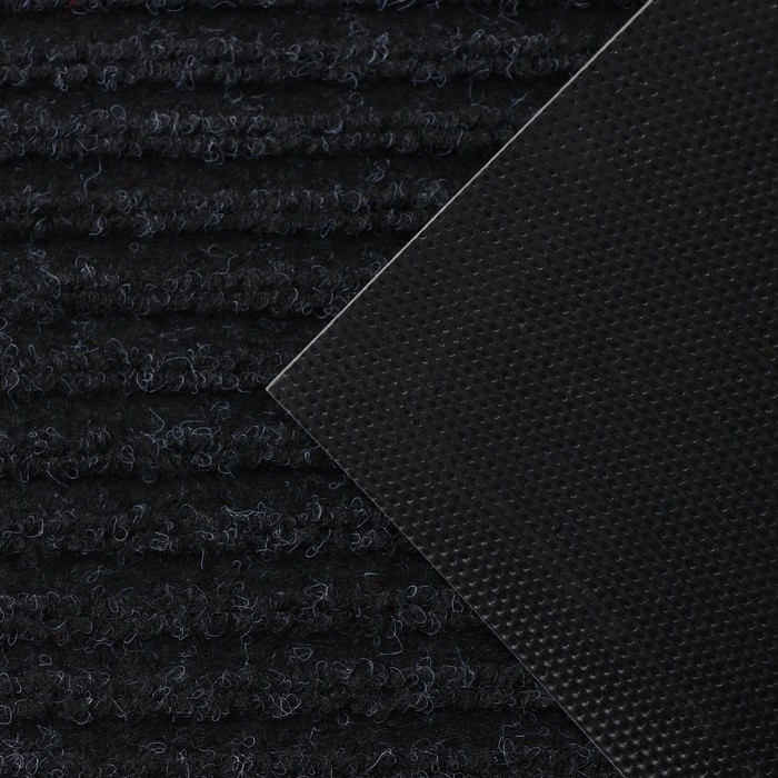 Коврик влаговпитывающий придверный с окантовкой Доляна &laquo;Стандарт&raquo;, 40&times;60 см, цвет чёрный