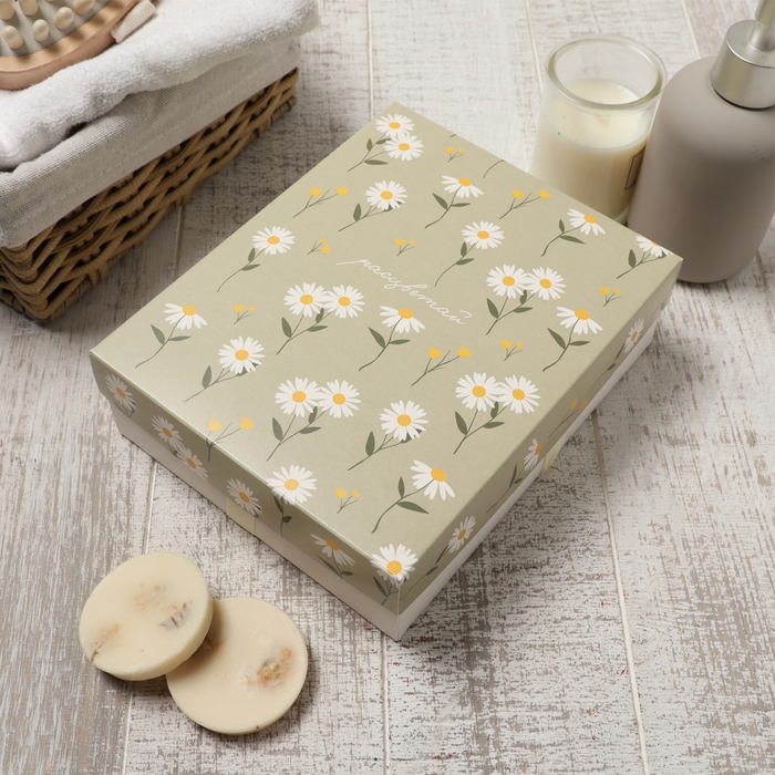 Набор махровых салфеток Набор махровых салфеток "Ромашки" 30х30 см -5шт, 100% хл, 340гр/м2