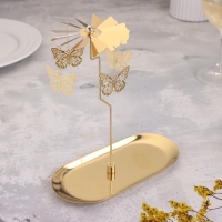 Подсвечник "Карусель с бабочками", золотая, металл, 8,5 х 18 см Подсвечник "Карусель с бабочками", золотая, металл, 8,5 х 18 см